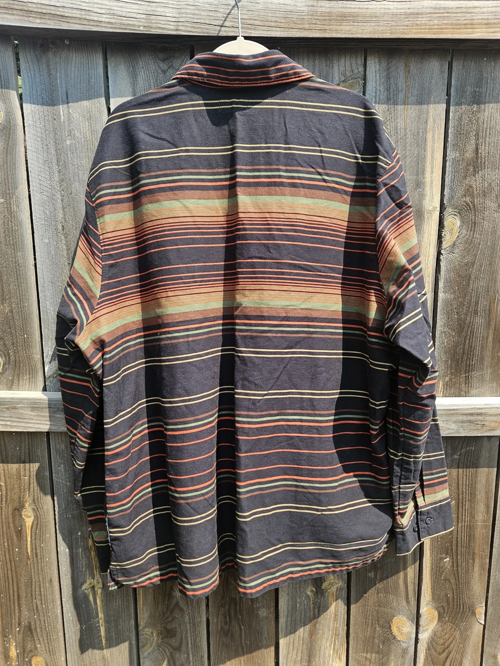 Wrangler Barn Shirt Jacket Men 2XL Button Down Pocket Light Western Cotton Aztec